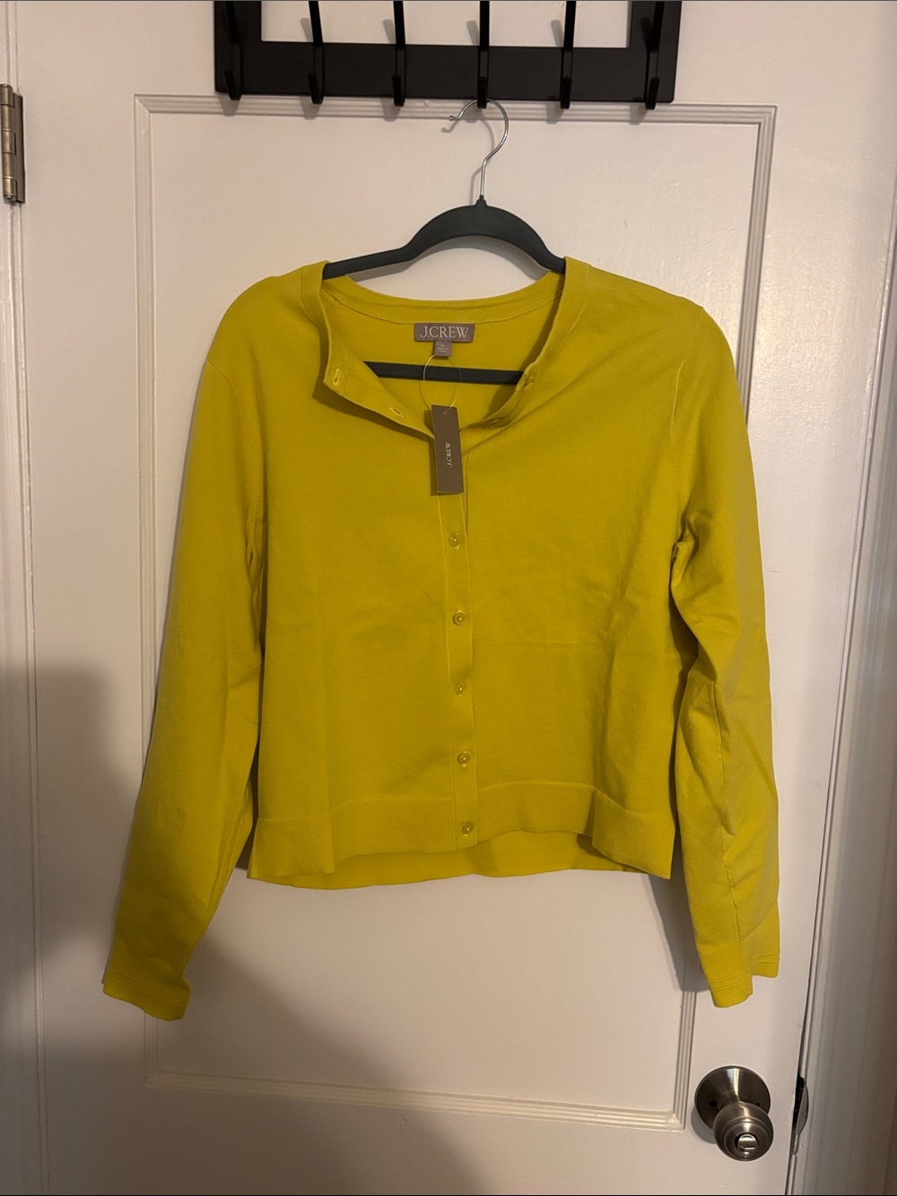 J. Crew Mustard Yellow Button-Front Cardigan